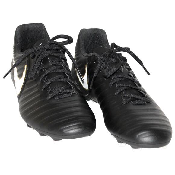 Nike Tiempo soccer Cleats Black and Gold Size 8 - Picture 1 of 5